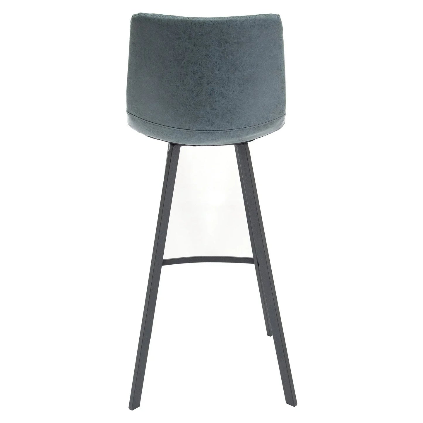Elland Modern Upholstered Leather Bar Stool With Iron Legs & Footrest - Elax Furniture