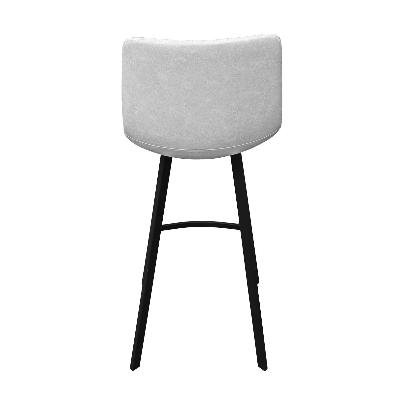 Elland Modern Upholstered Leather Bar Stool With Iron Legs & Footrest - Elax Furniture
