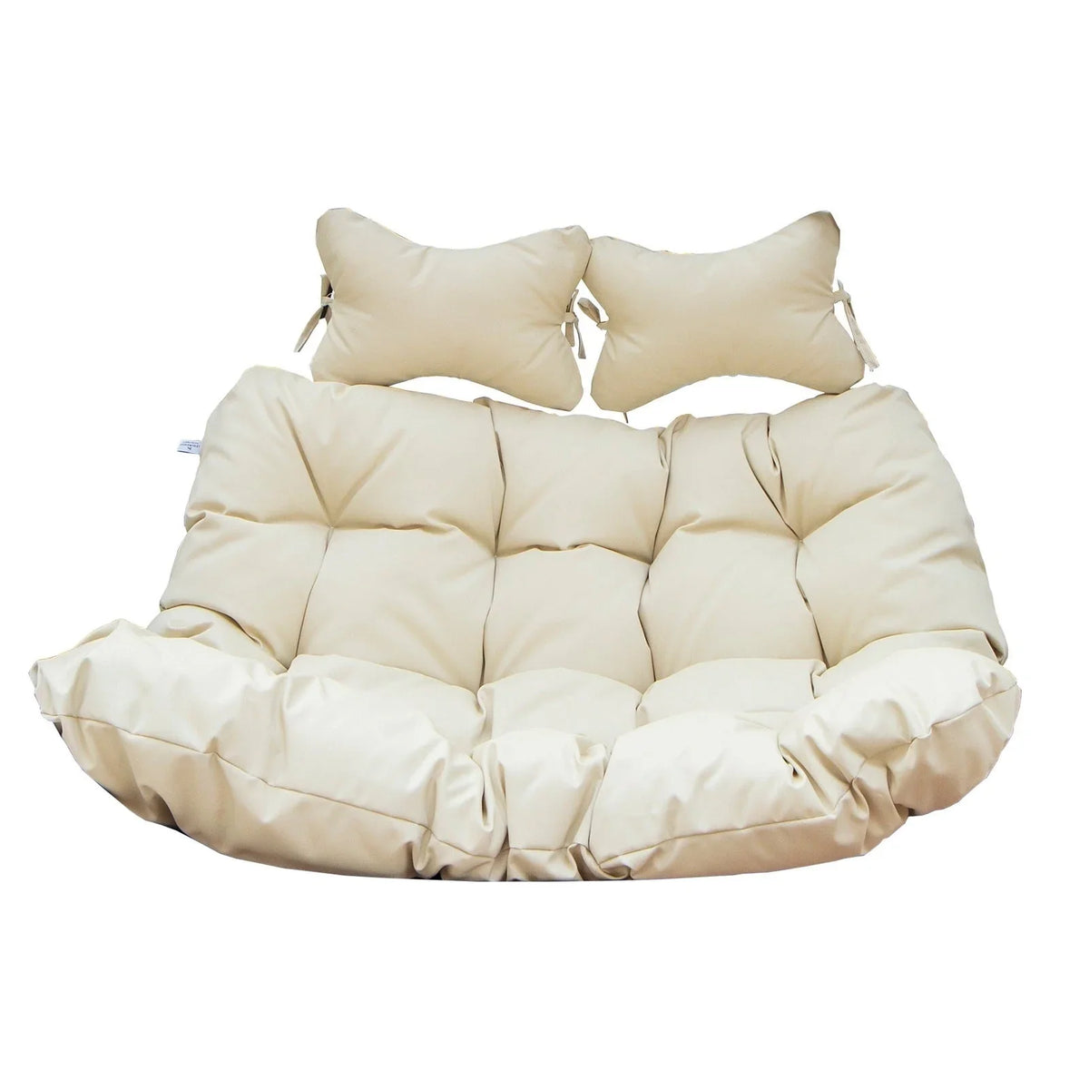 Modern Upholstered 2 Person Hanging Egg Swing Cushion with Headrest - Elax Furniture