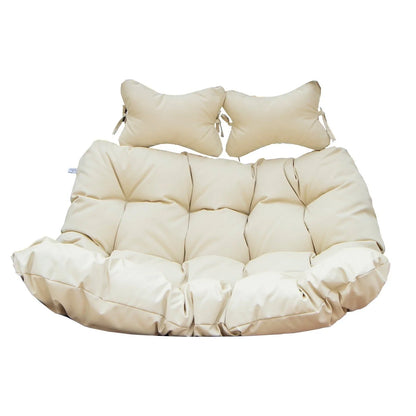 Modern Upholstered 2 Person Hanging Egg Swing Cushion with Headrest - Elax Furniture