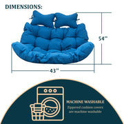 Modern Upholstered 2 Person Hanging Egg Swing Cushion with Headrest - Elax Furniture