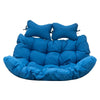 Modern Upholstered 2 Person Hanging Egg Swing Cushion with Headrest