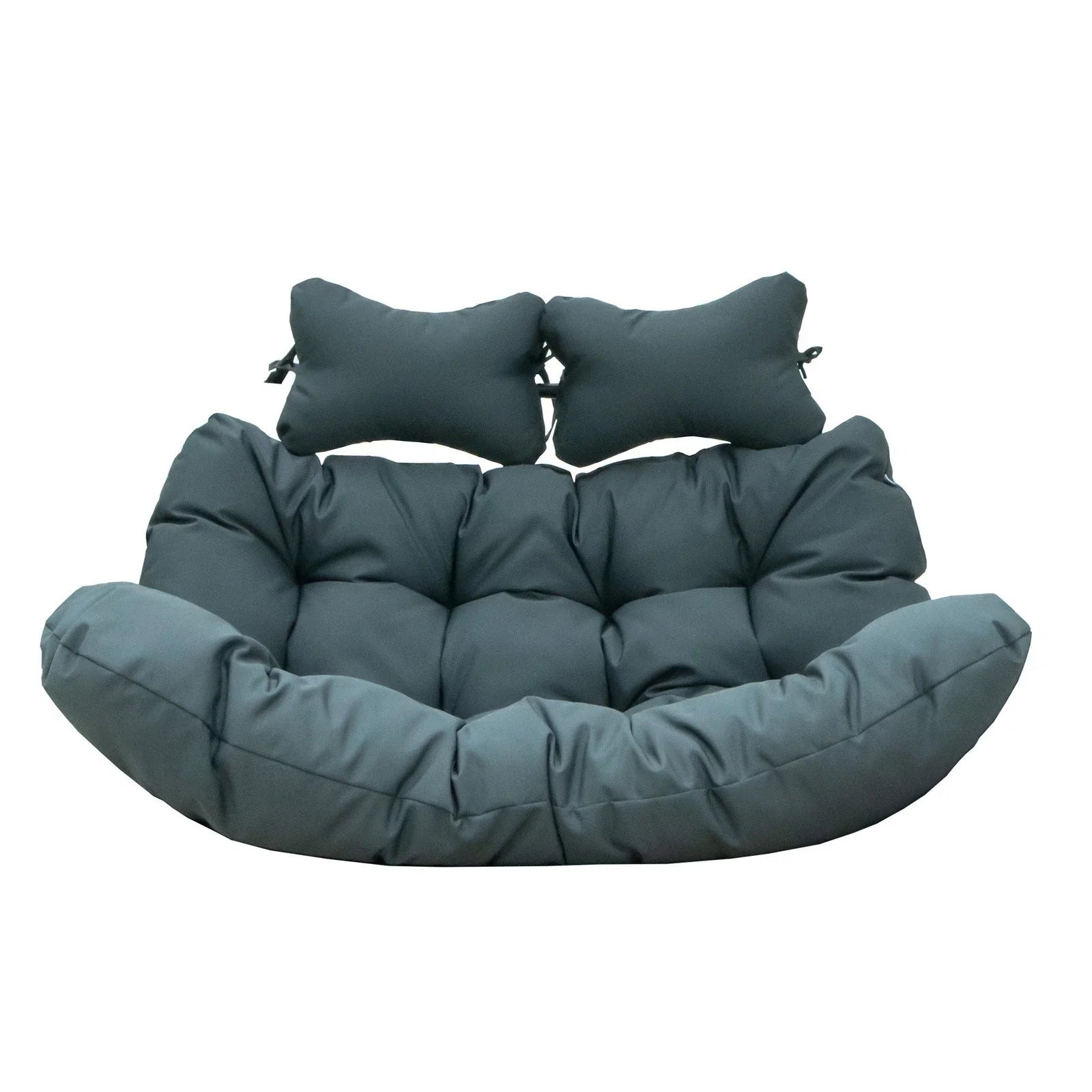 Modern Upholstered 2 Person Hanging Egg Swing Cushion with Headrest - Elax Furniture