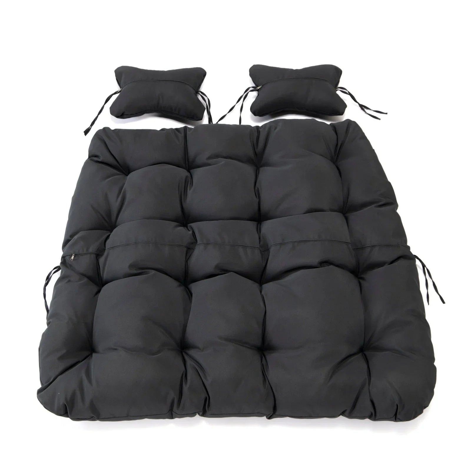 Modern Upholstered 2 Person Hanging Egg Swing Cushion with Headrest - Elax Furniture