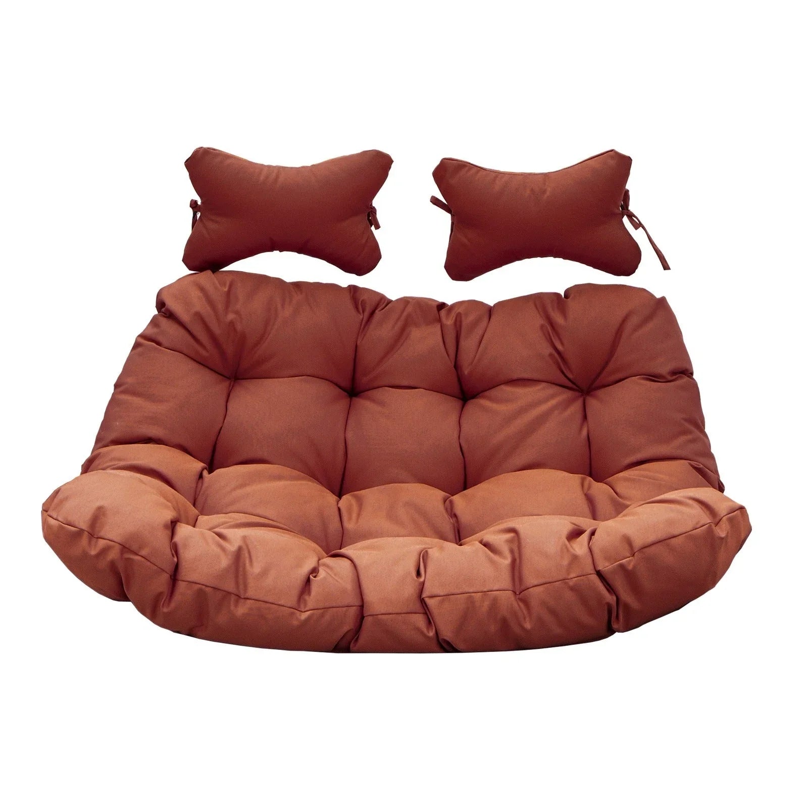 Modern Upholstered 2 Person Hanging Egg Swing Cushion with Headrest - Elax Furniture