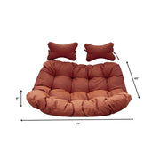 Modern Upholstered 2 Person Hanging Egg Swing Cushion with Headrest - Elax Furniture