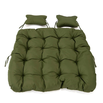 Modern Upholstered 2 Person Hanging Egg Swing Cushion with Headrest - Elax Furniture