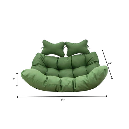 Modern Upholstered 2 Person Hanging Egg Swing Cushion with Headrest - Elax Furniture