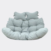 Modern Upholstered 2 Person Hanging Egg Swing Cushion with Headrest - Elax Furniture