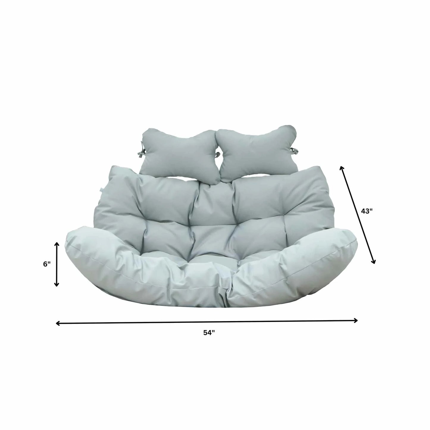 Modern Upholstered 2 Person Hanging Egg Swing Cushion with Headrest - Elax Furniture