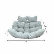 Modern Upholstered 2 Person Hanging Egg Swing Cushion with Headrest - Elax Furniture