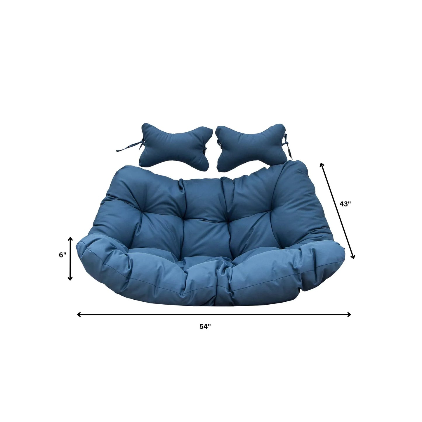 Modern Upholstered 2 Person Hanging Egg Swing Cushion with Headrest - Elax Furniture