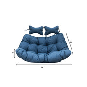Modern Upholstered 2 Person Hanging Egg Swing Cushion with Headrest - Elax Furniture