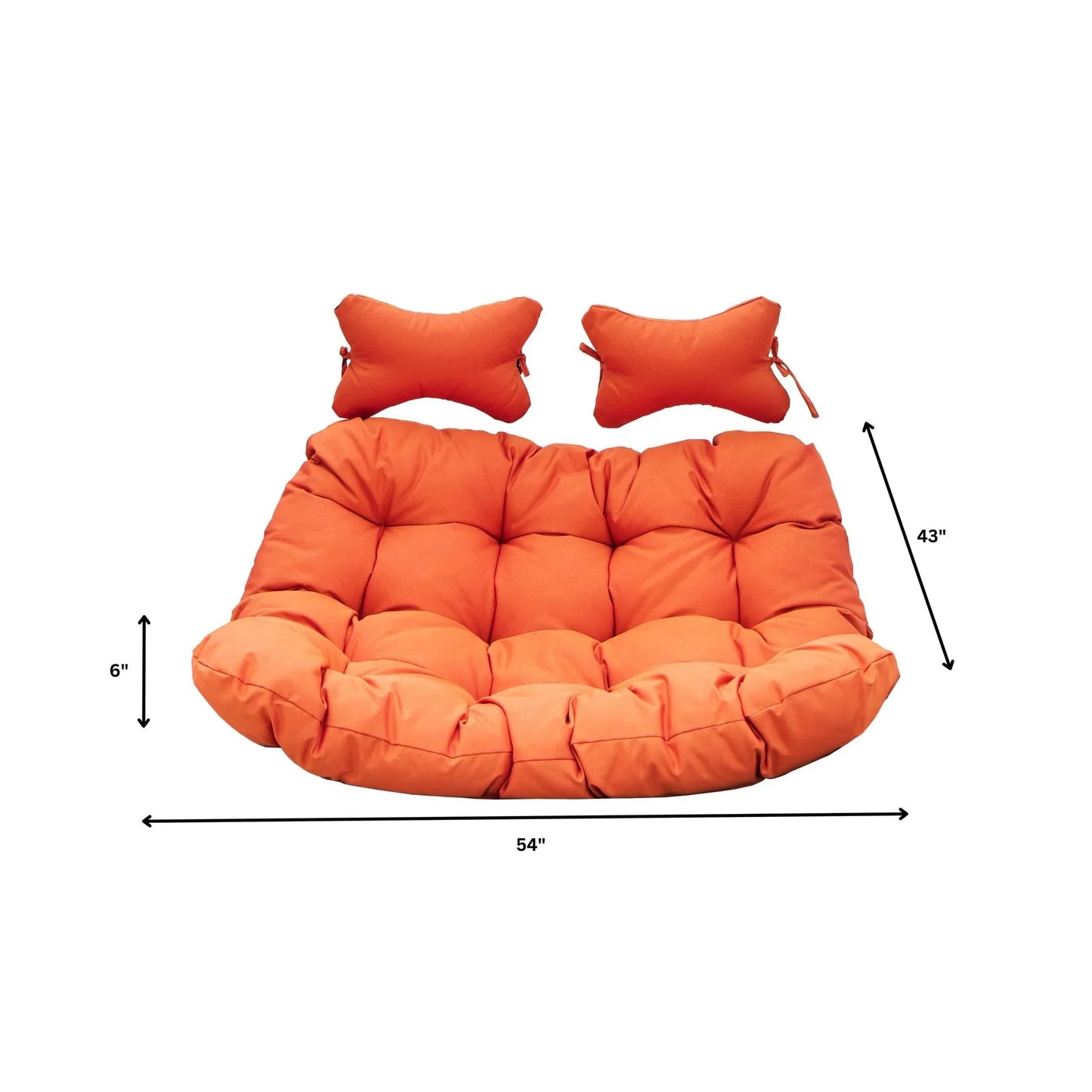 Modern Upholstered 2 Person Hanging Egg Swing Cushion with Headrest - Elax Furniture