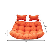 Modern Upholstered 2 Person Hanging Egg Swing Cushion with Headrest - Elax Furniture