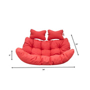 Modern Upholstered 2 Person Hanging Egg Swing Cushion with Headrest - Elax Furniture