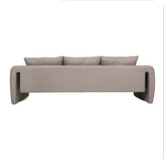 Ely Three-Seater Sofa Upholstered in Linen with Iron Frame and Removable Cushions - Elax Furniture