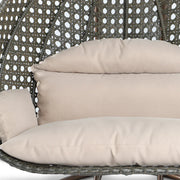 Wicker Hanging 2 person Egg Swing Chair With Outdoor Cover - Elax Furniture