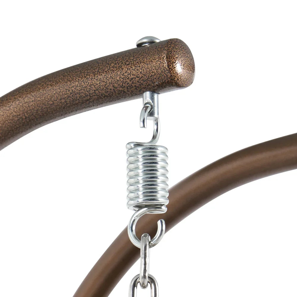 Modern Beige Wicker Hanging Double Seater Egg Swing Chair - Elax Furniture