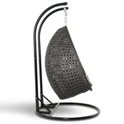 Wicker Hanging 2 person Egg Swing Chair With Outdoor Cover - Elax Furniture