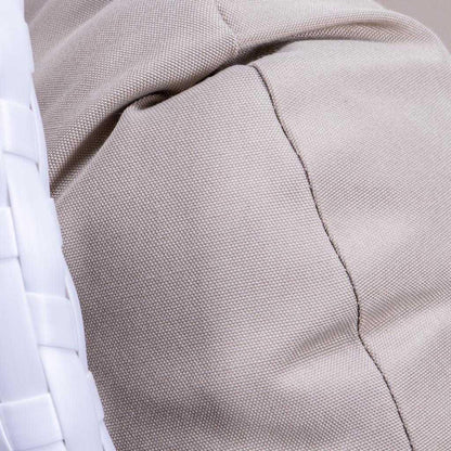 Modern White Wicker Hanging Double Seater Egg Swing Chair - Elax Furniture