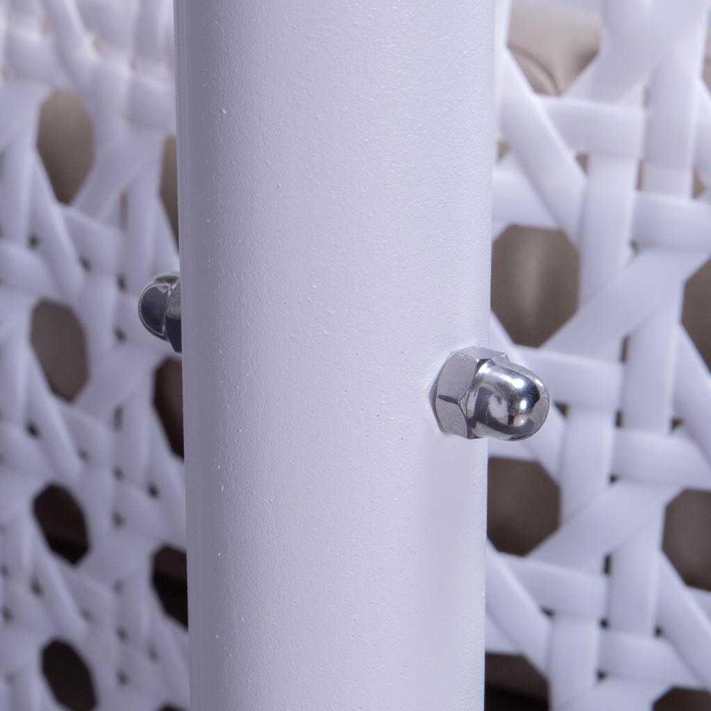 Modern White Wicker Hanging Double Seater Egg Swing Chair - Elax Furniture