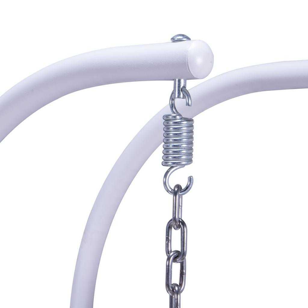 Modern White Wicker Hanging Double Seater Egg Swing Chair - Elax Furniture