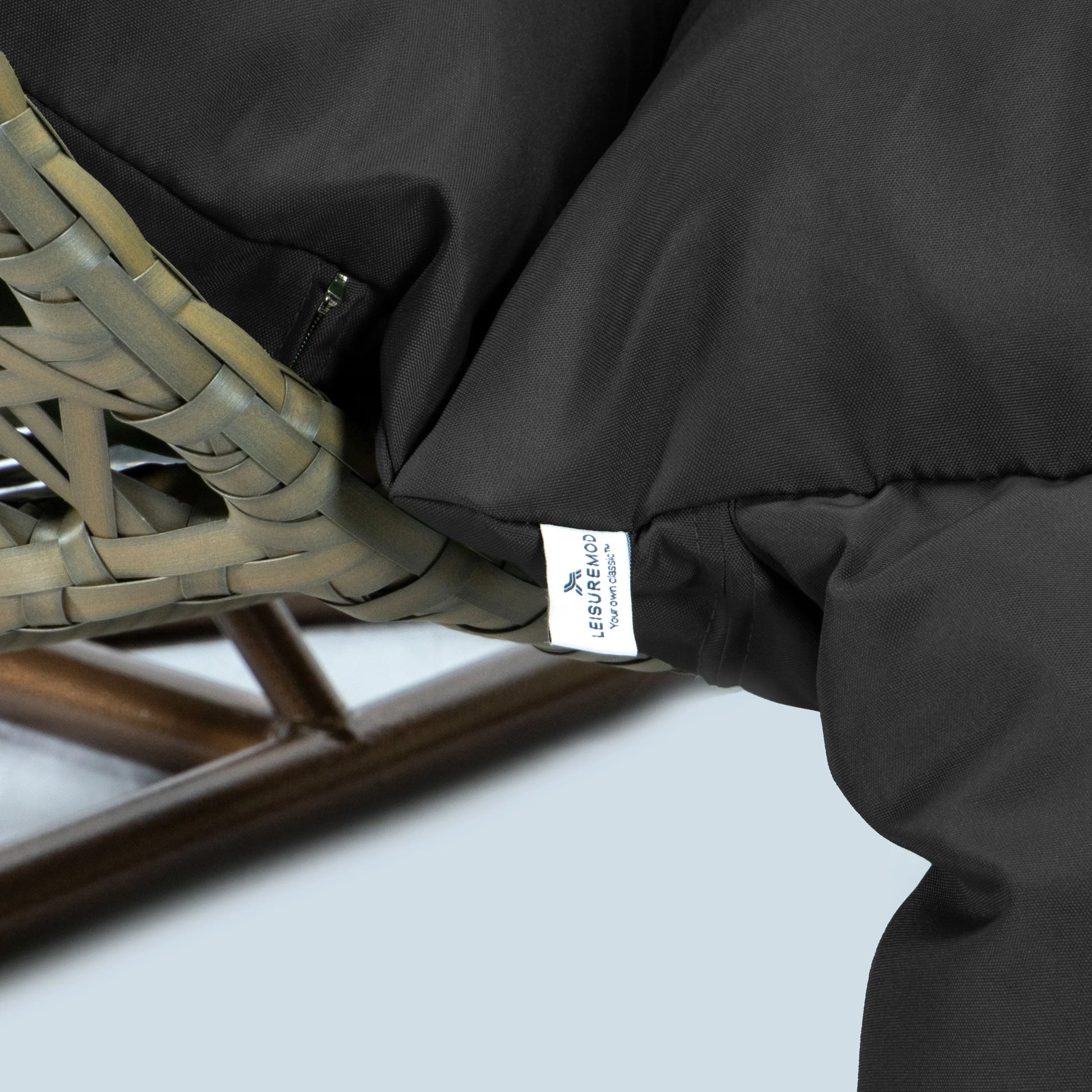 Modern Beige Wicker Hanging Double Seater Egg Swing Chair - Elax Furniture