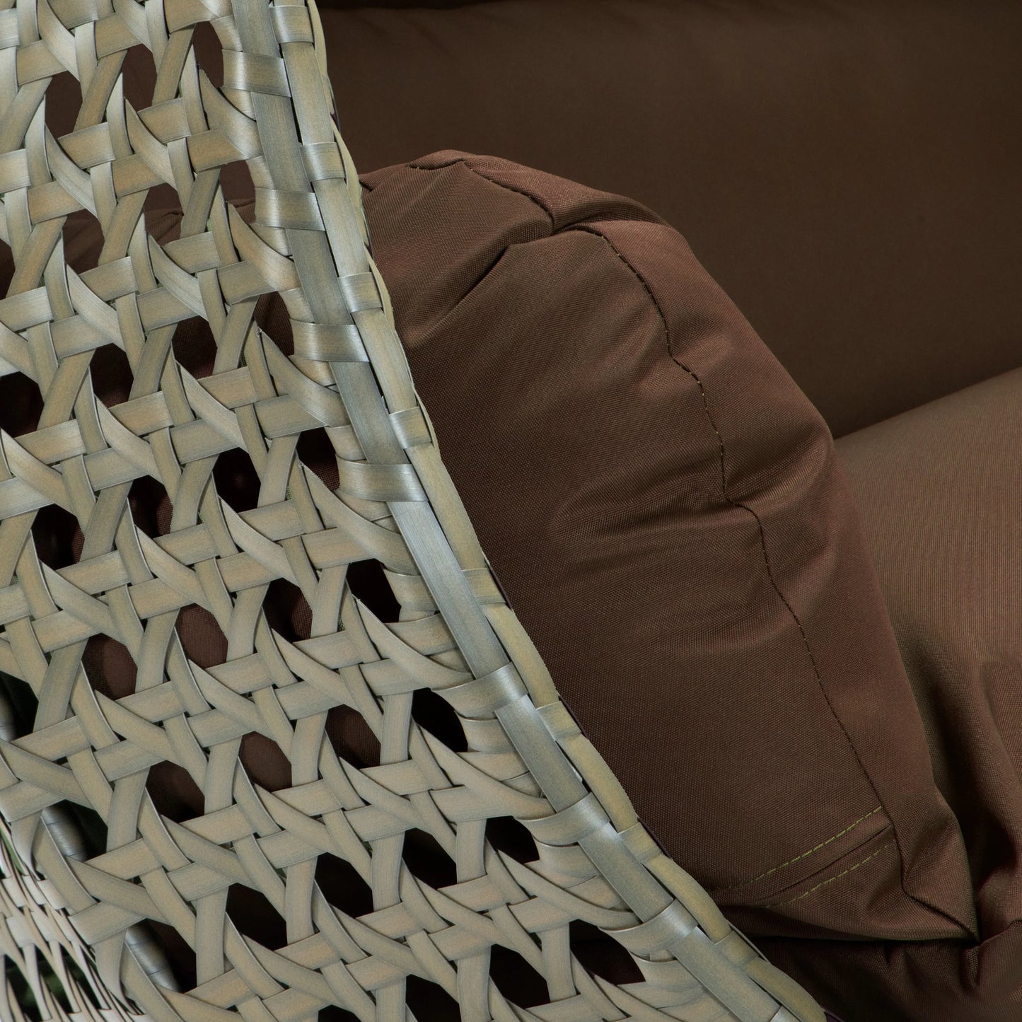 Modern Beige Wicker Hanging Double Seater Egg Swing Chair - Elax Furniture