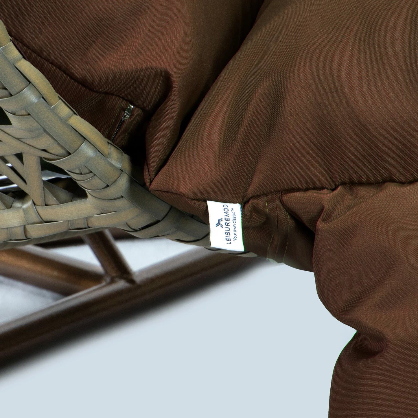 Modern Beige Wicker Hanging Double Seater Egg Swing Chair - Elax Furniture