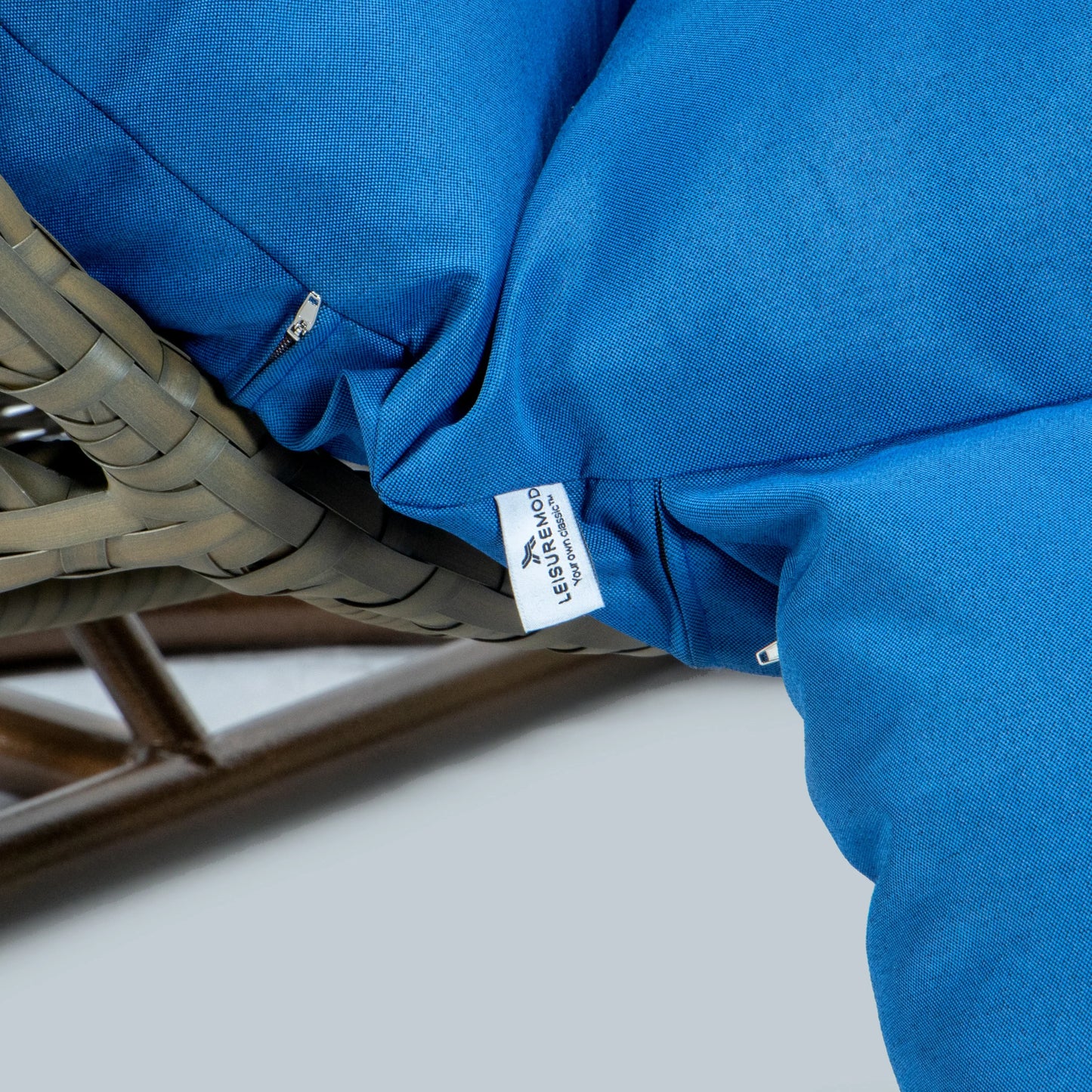 Modern Beige Wicker Hanging Double Seater Egg Swing Chair - Elax Furniture