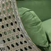 Modern Beige Wicker Hanging Double Seater Egg Swing Chair - Elax Furniture