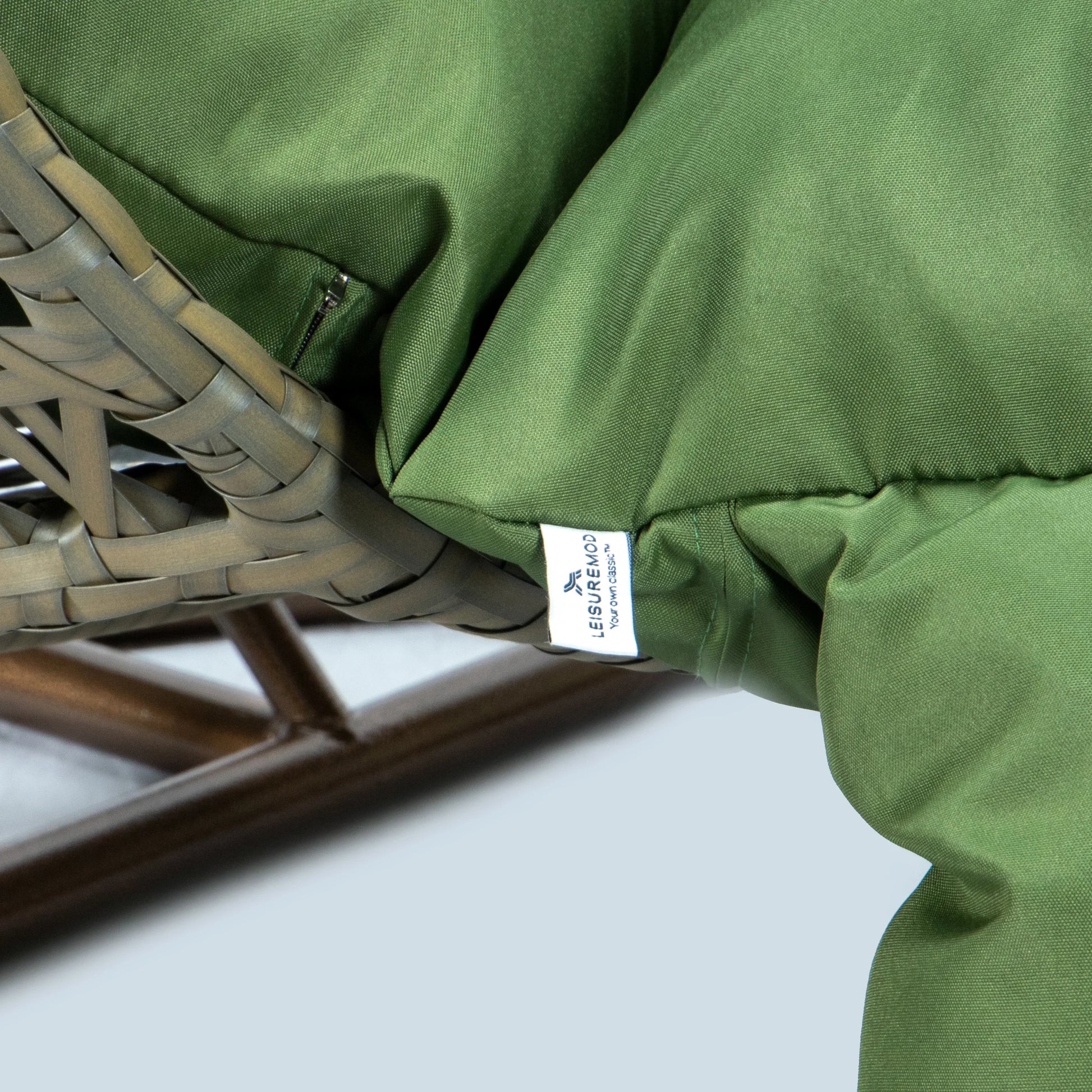 Modern Beige Wicker Hanging Double Seater Egg Swing Chair - Elax Furniture