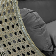 Modern Beige Wicker Hanging Double Seater Egg Swing Chair - Elax Furniture