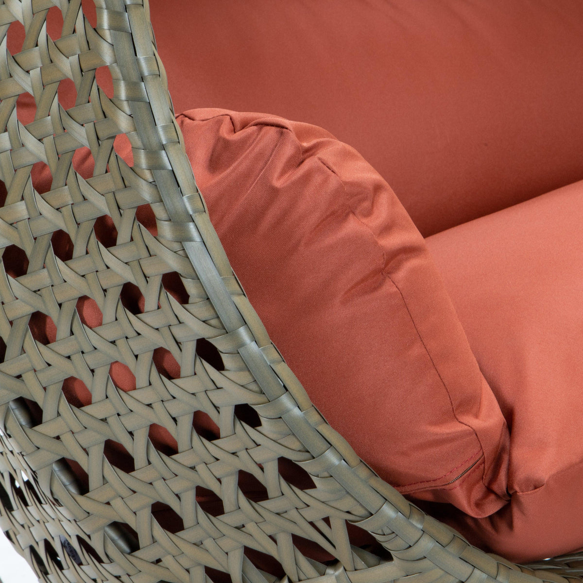 Modern Beige Wicker Hanging Double Seater Egg Swing Chair - Elax Furniture