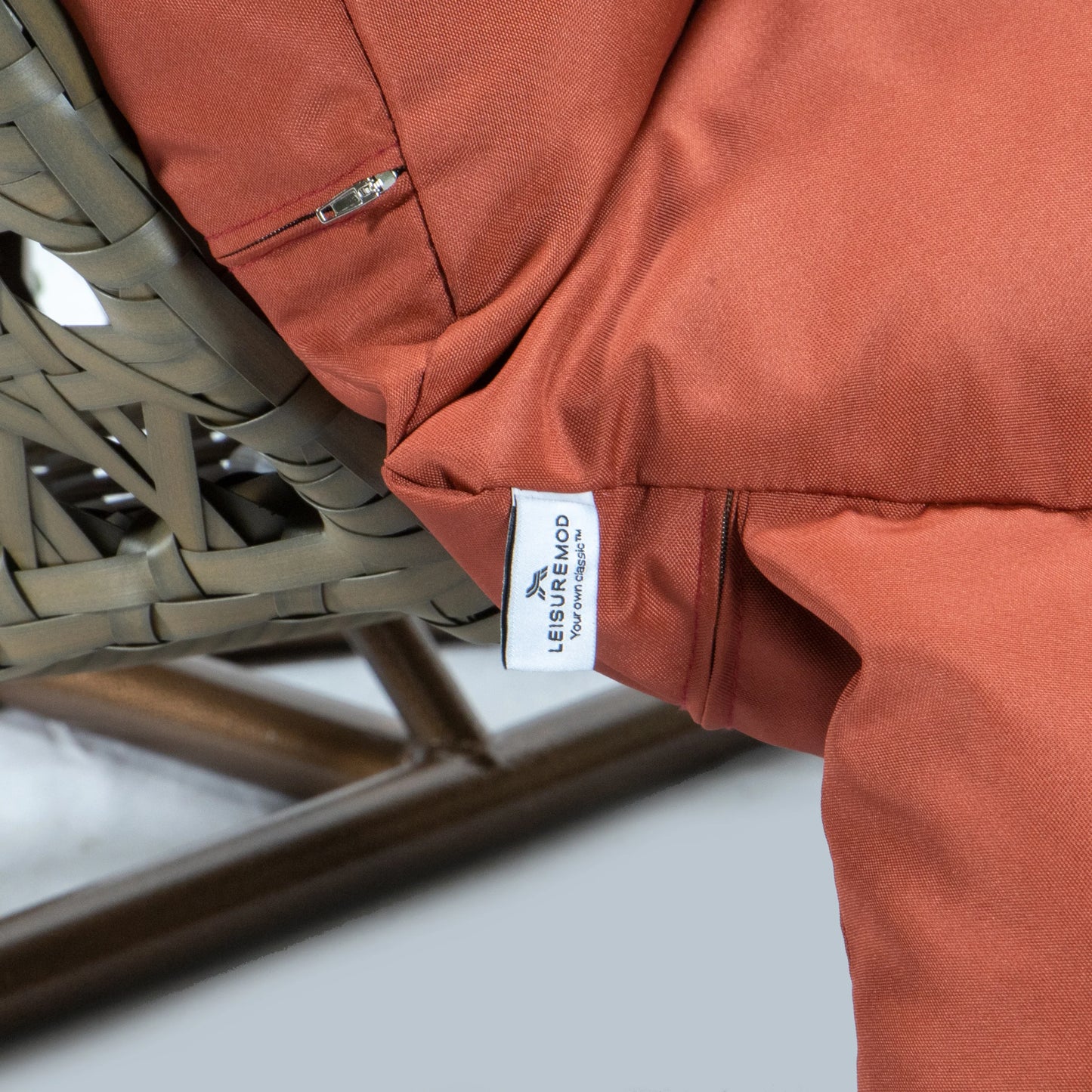 Modern Beige Wicker Hanging Double Seater Egg Swing Chair - Elax Furniture