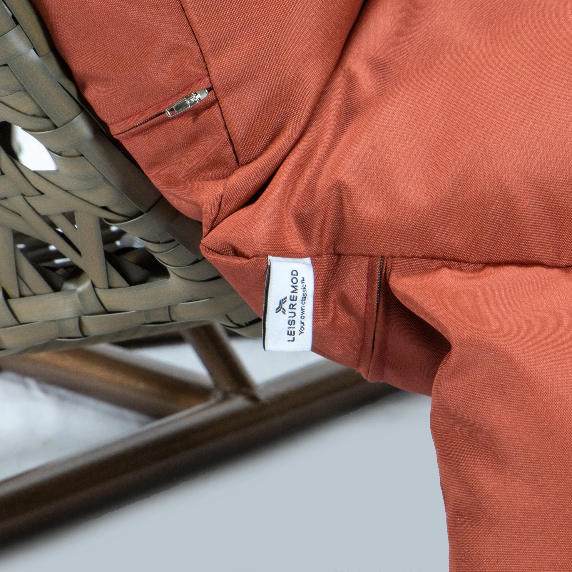 Modern Beige Wicker Hanging Double Seater Egg Swing Chair - Elax Furniture