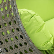 Modern Beige Wicker Hanging Double Seater Egg Swing Chair - Elax Furniture