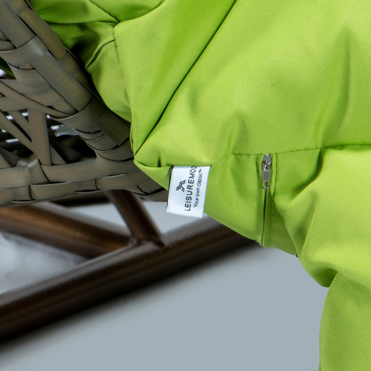 Modern Beige Wicker Hanging Double Seater Egg Swing Chair - Elax Furniture