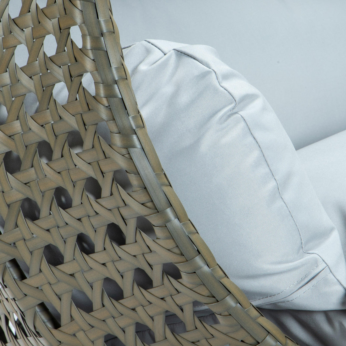Modern Beige Wicker Hanging Double Seater Egg Swing Chair - Elax Furniture