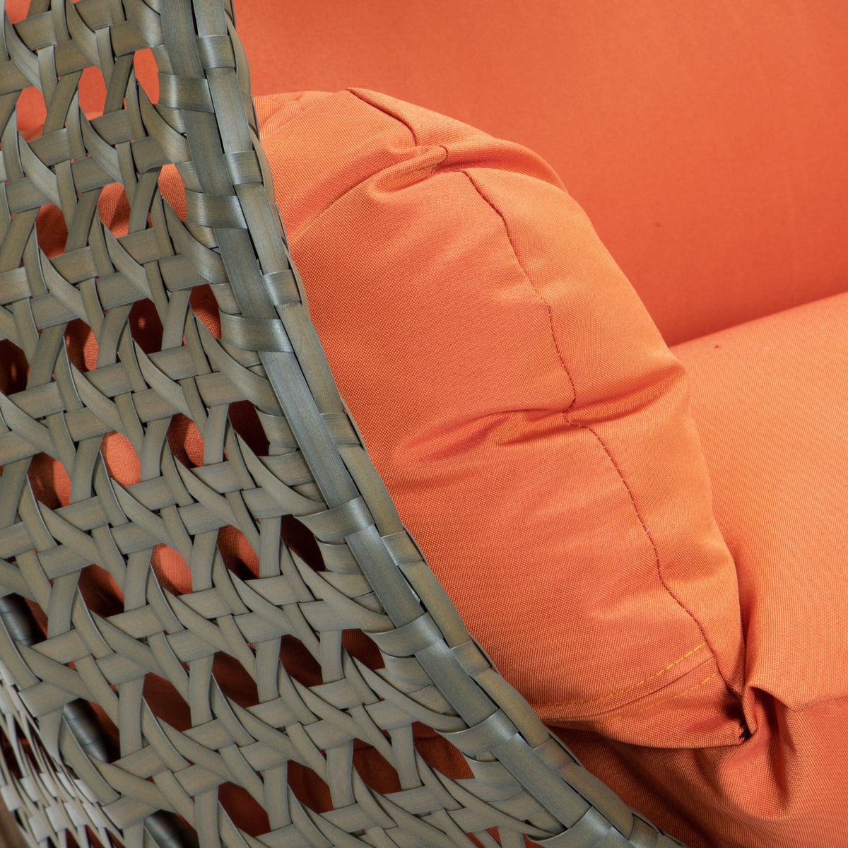 Modern Beige Wicker Hanging Double Seater Egg Swing Chair - Elax Furniture