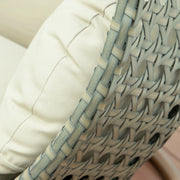 Modern Beige Wicker Hanging Double Seater Egg Swing Chair - Elax Furniture