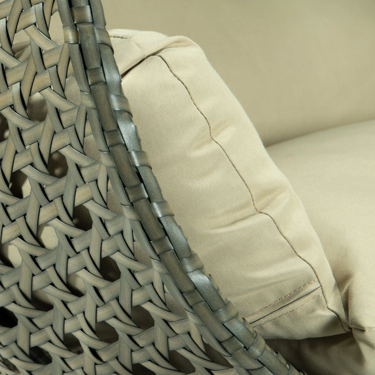 Modern Beige Wicker Hanging Double Seater Egg Swing Chair - Elax Furniture