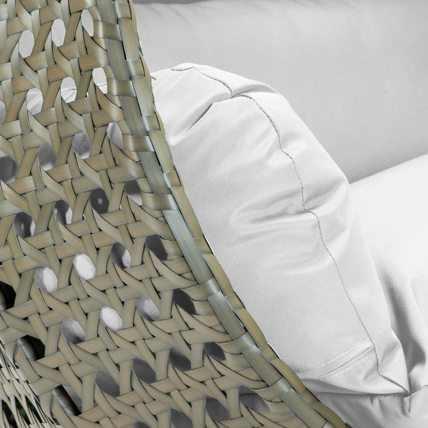 Modern Beige Wicker Hanging Double Seater Egg Swing Chair - Elax Furniture
