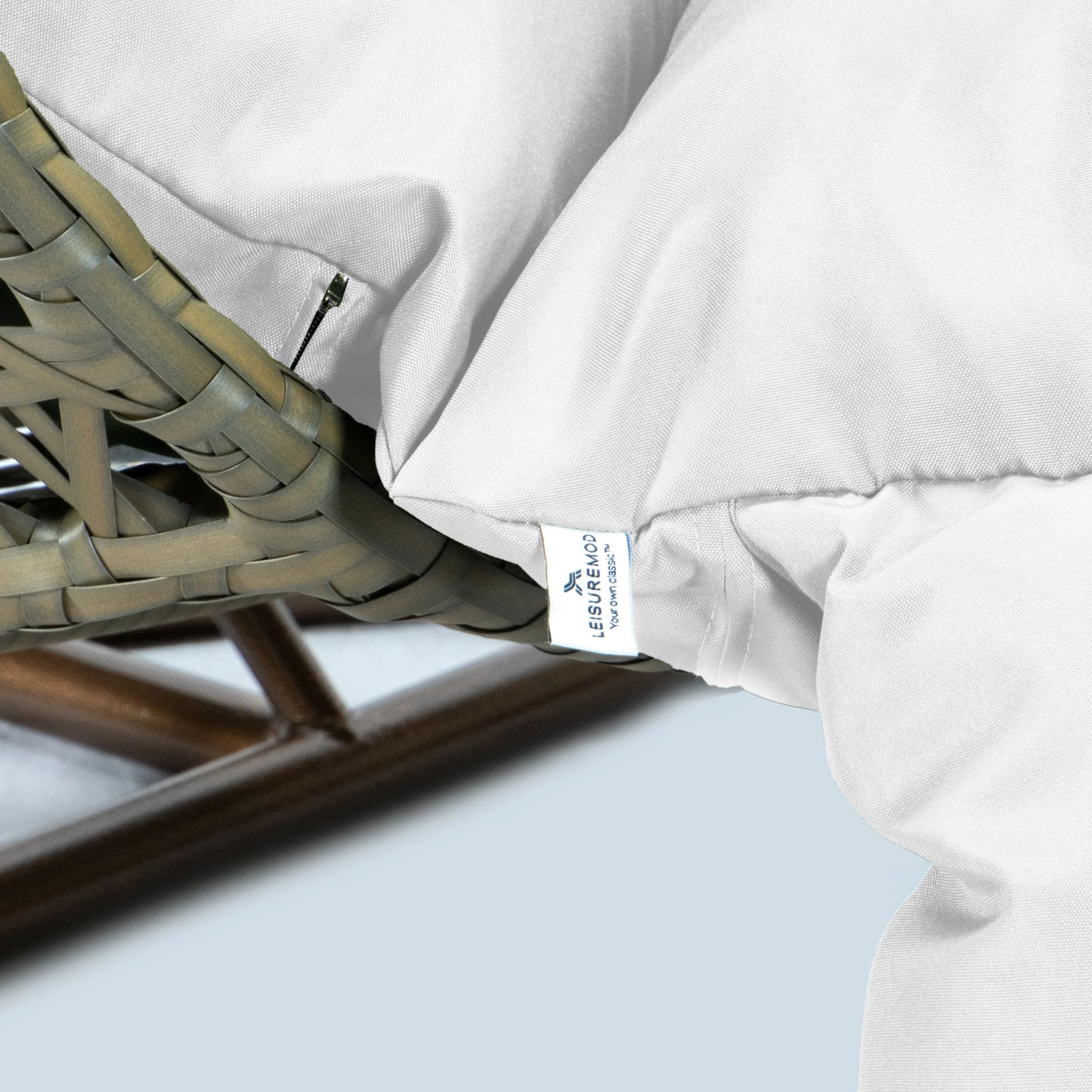 Modern Beige Wicker Hanging Double Seater Egg Swing Chair - Elax Furniture