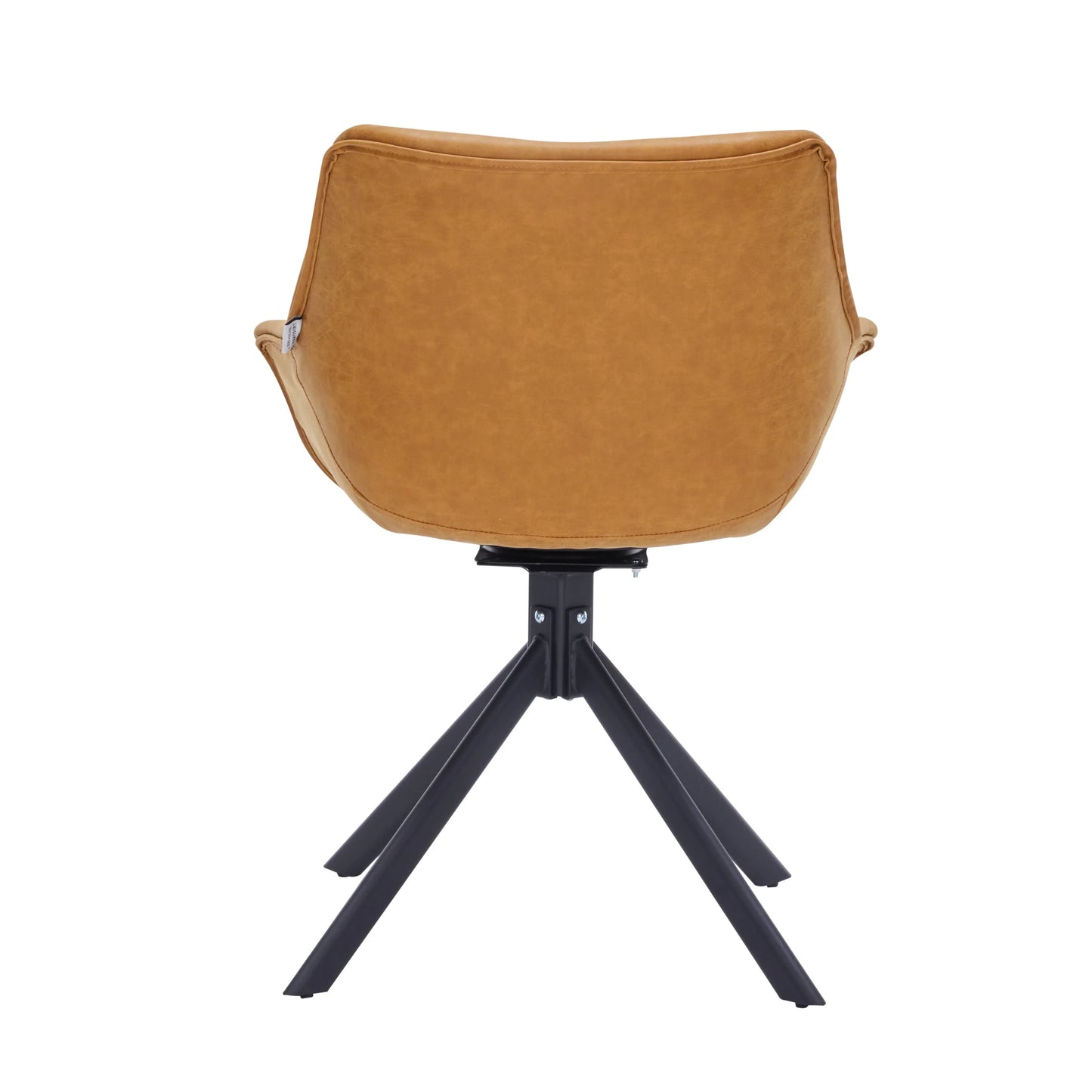 Markley Dining Chair Upholstered in Leather 360-Degree Swivel Armchair - Elax Furniture