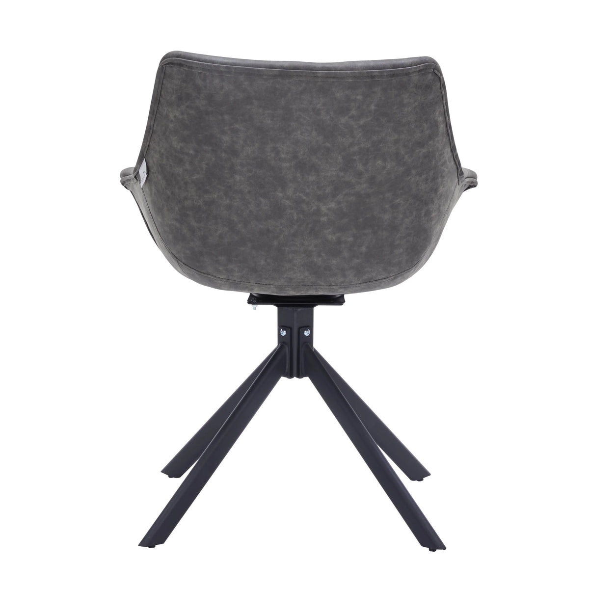 Markley Dining Chair Upholstered in Leather 360-Degree Swivel Armchair - Elax Furniture
