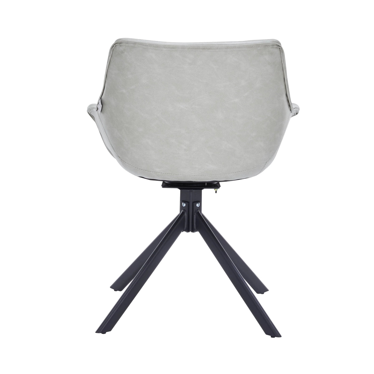 Markley Dining Chair Upholstered in Leather 360-Degree Swivel Armchair - Elax Furniture