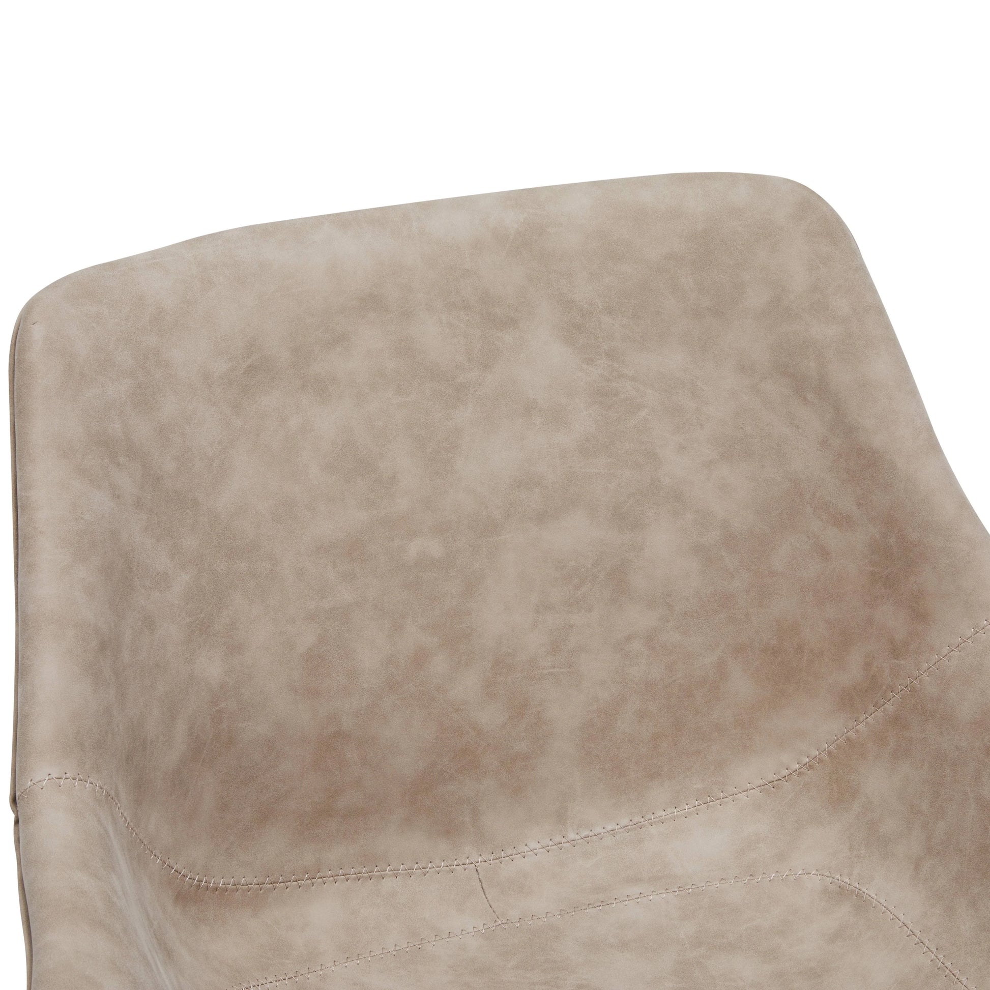 Markley Dining Chair Upholstered in Leather 360-Degree Swivel Armchair - Elax Furniture