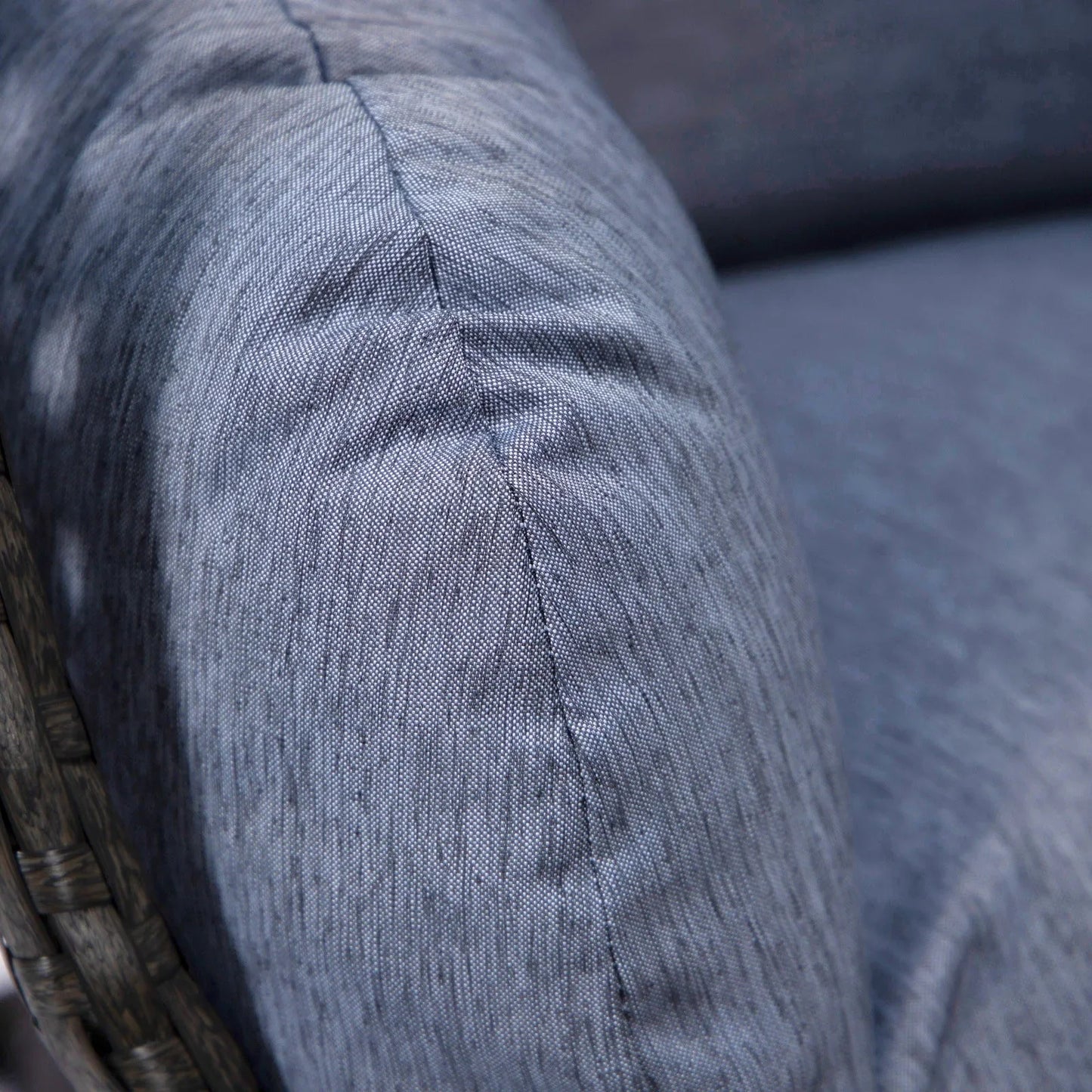 Charcoal Wicker Hanging Single Egg Swing Chair With Cushions - Elax Furniture